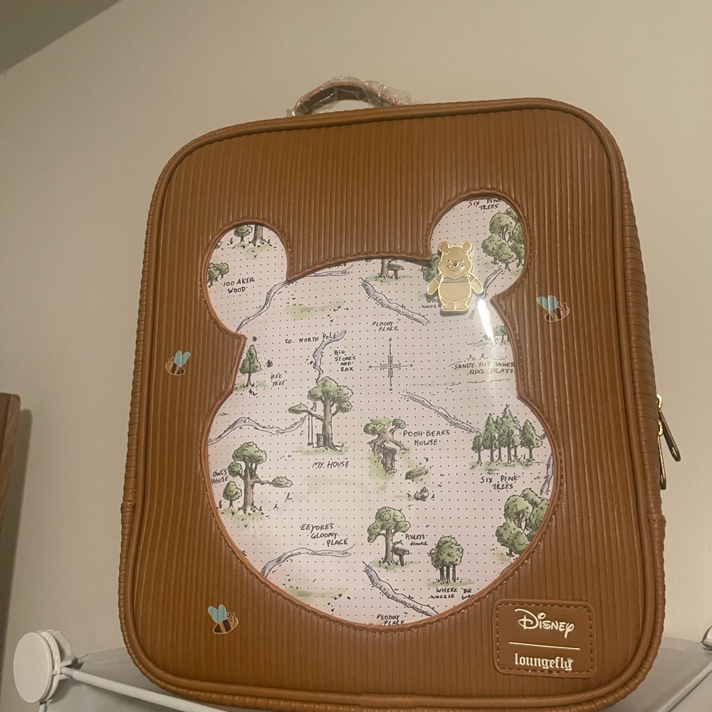 Loungefly Disney Winnie the Pooh Pin Collector Mini Backpack - Picture 4 of 11